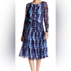 Oscar De La Renta brushstroke Silk Dress